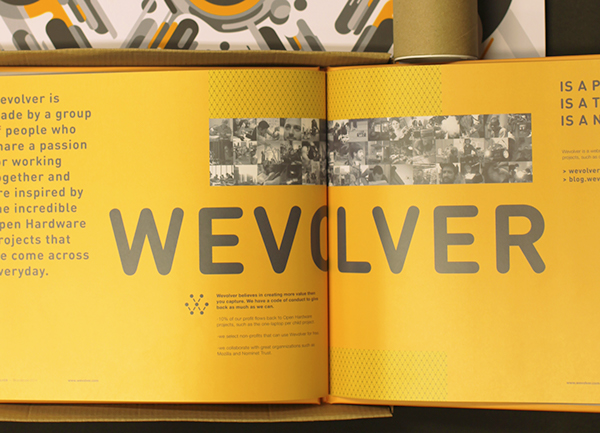 logo and visual identity for Wevolver by Dani Montesinos